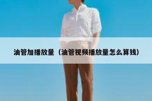油管加播放量（油管视频播放量怎么算钱） 第1张