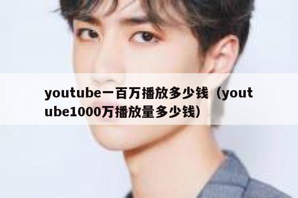 youtube一百万播放多少钱（youtube1000万播放量多少钱） 第1张
