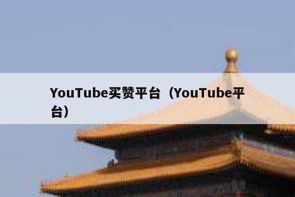 YouTube买赞平台（YouTube平台） 第1张