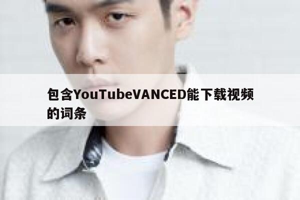 包含YouTubeVANCED能下载视频的词条 第1张