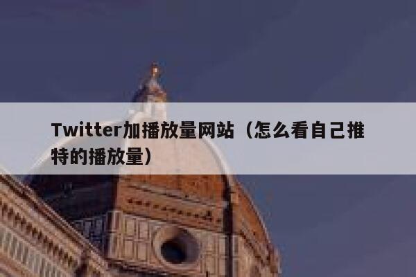 Twitter加播放量网站(怎么看自己推特的播放量) 第1张 Twitter加播放量网站(怎么看自己推特的播放量) 第1张