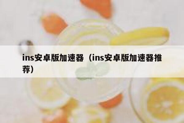 ins安卓版加速器（ins安卓版加速器推荐） 第1张