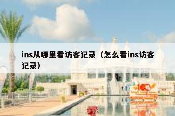 ins从哪里看访客记录（怎么看ins访客记录） 第1张
