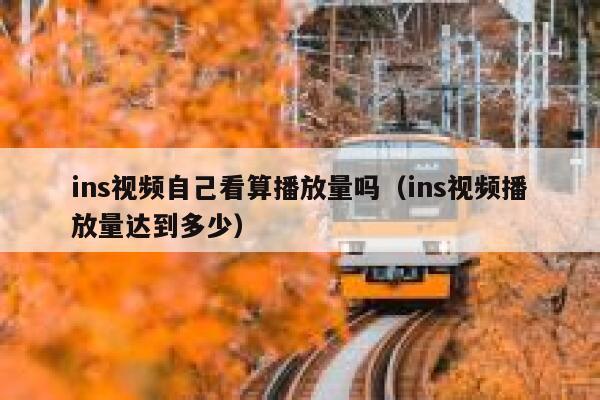 ins视频自己看算播放量吗（ins视频播放量达到多少） 第1张