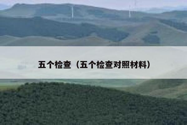 五个检查（五个检查对照材料） 第1张