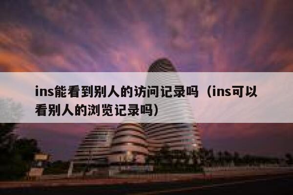 ins能看到别人的访问记录吗（ins可以看别人的浏览记录吗） 第1张