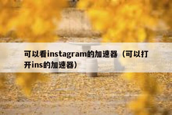 可以看instagram的加速器（可以打开ins的加速器） 第1张