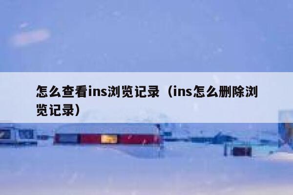 怎么查看ins浏览记录（ins怎么删除浏览记录） 第1张