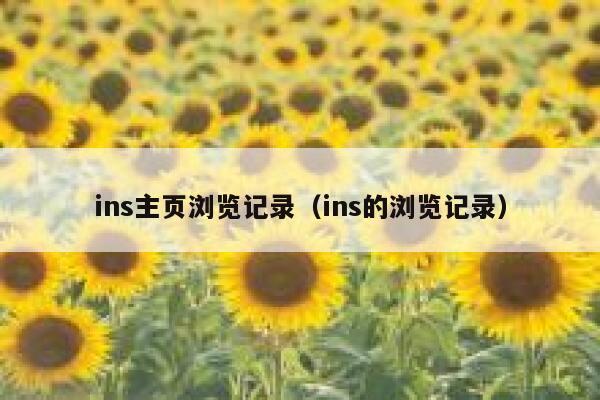 ins主页浏览记录(ins的浏览记录) 第1张 ins主页浏览记录(ins的浏览记录) 第1张