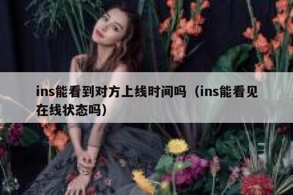ins能看到对方上线时间吗（ins能看见在线状态吗） 第1张