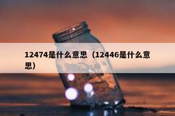 12474是什么意思（12446是什么意思） 第1张