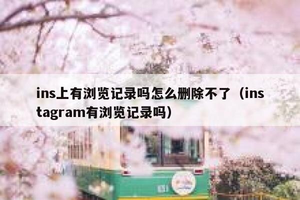 ins上有浏览记录吗怎么删除不了（instagram有浏览记录吗） 第1张