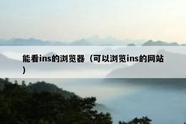 能看ins的浏览器（可以浏览ins的网站） 第1张