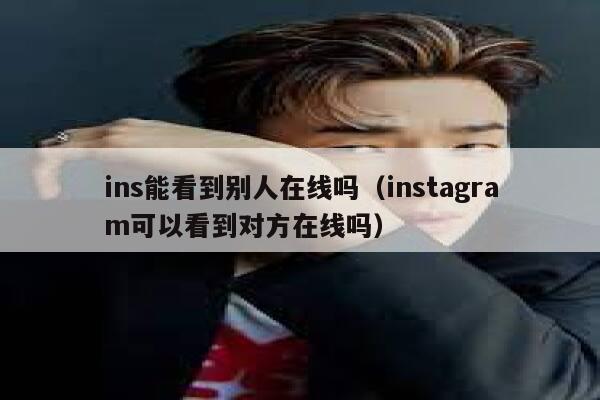 ins能看到别人在线吗（instagram可以看到对方在线吗） 第1张