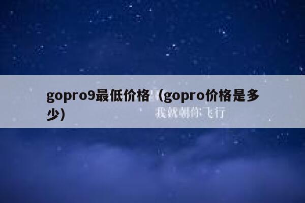 gopro9最低价格（gopro价格是多少） 第1张