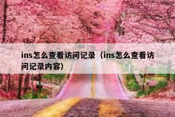 ins怎么查看访问记录（ins怎么查看访问记录内容） 第1张