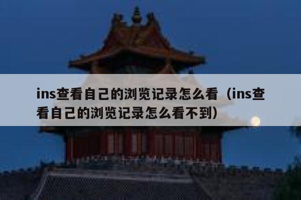 ins查看自己的浏览记录怎么看(ins查看自己的浏览记录怎么看不到) 第1张 ins查看自己的浏览记录怎么看(ins查看自己的浏览记录怎么看不到) 第1张