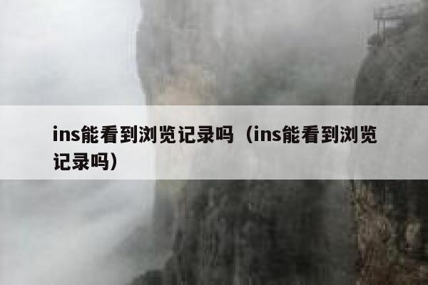 ins能看到浏览记录吗（ins能看到浏览记录吗） 第1张