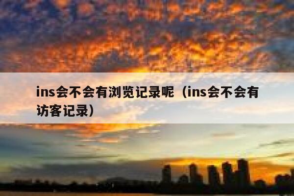 ins会不会有浏览记录呢（ins会不会有访客记录） 第1张