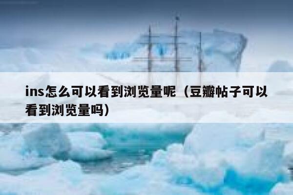 ins怎么可以看到浏览量呢（豆瓣帖子可以看到浏览量吗） 第1张