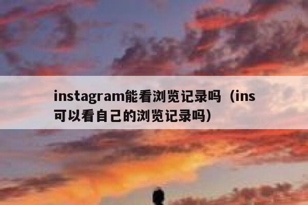 instagram能看浏览记录吗（ins可以看自己的浏览记录吗） 第1张