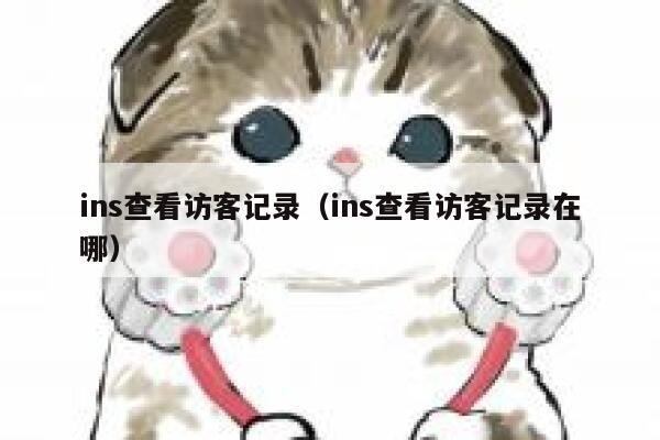 ins查看访客记录（ins查看访客记录在哪） 第1张
