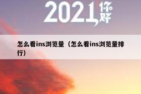 怎么看ins浏览量（怎么看ins浏览量排行） 第1张