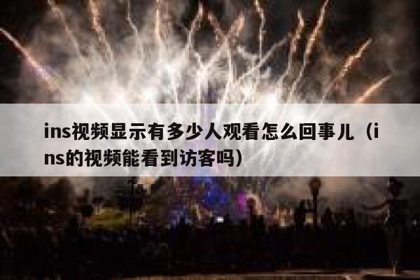 ins视频显示有多少人观看怎么回事儿（ins的视频能看到访客吗） 第1张