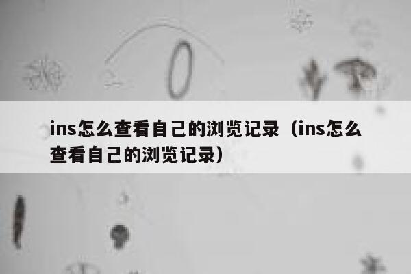 ins怎么查看自己的浏览记录(ins怎么查看自己的浏览记录) 第1张 ins怎么查看自己的浏览记录(ins怎么查看自己的浏览记录) 第1张