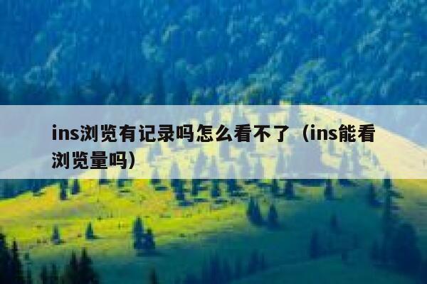 ins浏览有记录吗怎么看不了(ins能看浏览量吗) 第1张 ins浏览有记录吗怎么看不了(ins能看浏览量吗) 第1张