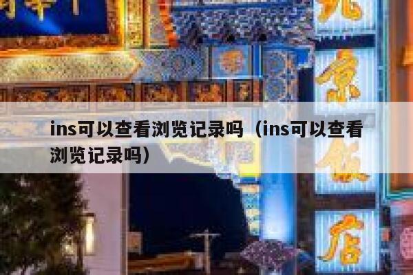 ins可以查看浏览记录吗(ins可以查看浏览记录吗) 第1张 ins可以查看浏览记录吗(ins可以查看浏览记录吗) 第1张