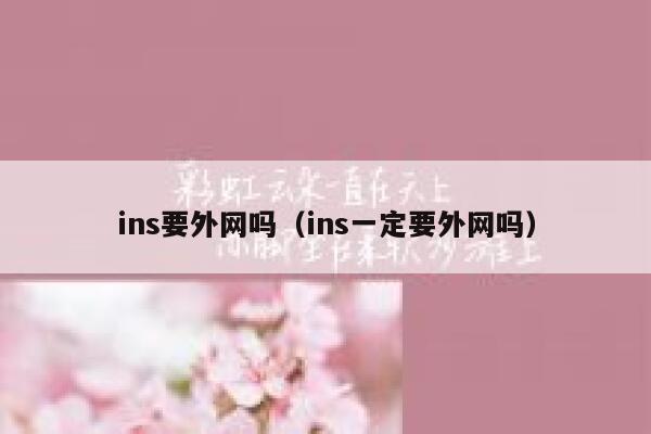 ins要外网吗（ins一定要外网吗） 第1张