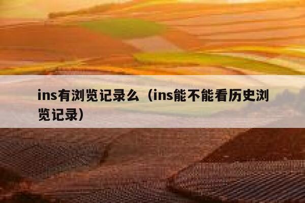 ins有浏览记录么（ins能不能看历史浏览记录） 第1张