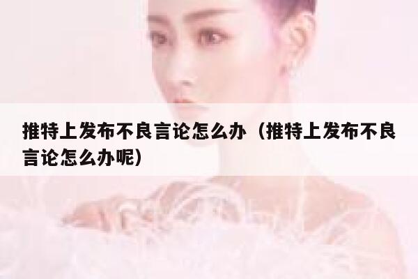 推特上发布不良言论怎么办（推特上发布不良言论怎么办呢） 第1张
