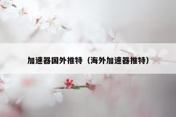 加速器国外推特（海外加速器推特） 第1张