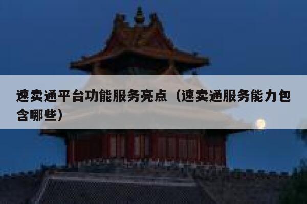 速卖通平台功能服务亮点（速卖通服务能力包含哪些） 第1张