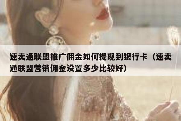 速卖通联盟推广佣金如何提现到银行卡（速卖通联盟营销佣金设置多少比较好） 第1张