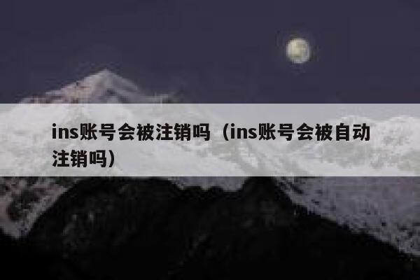 ins账号会被注销吗（ins账号会被自动注销吗） 第1张