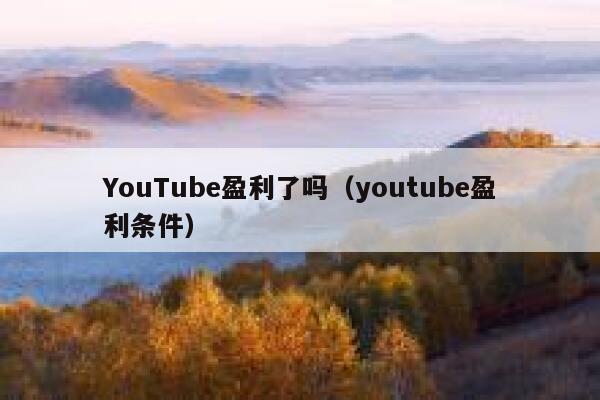 YouTube盈利了吗（youtube盈利条件） 第1张