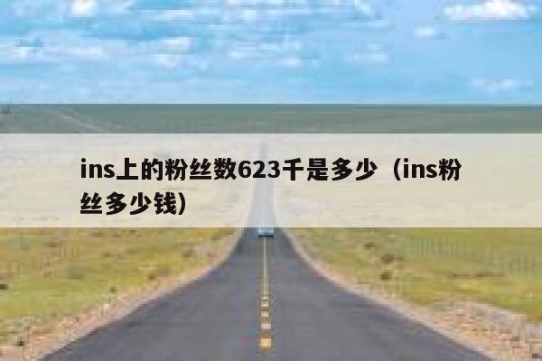 ins上的粉丝数623千是多少（ins粉丝多少钱） 第1张