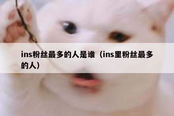 ins粉丝最多的人是谁（ins里粉丝最多的人） 第1张