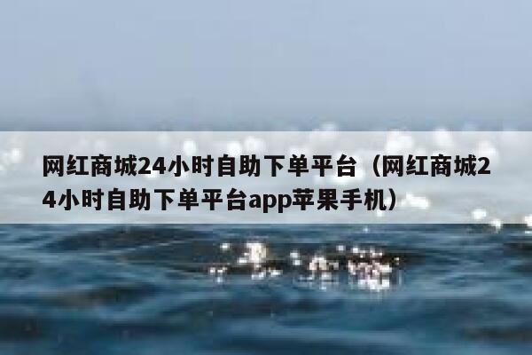 网红商城24小时自助下单平台（网红商城24小时自助下单平台app苹果手机） 第1张