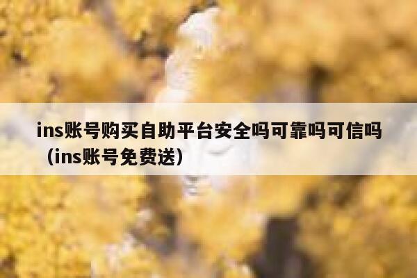 ins账号购买自助平台安全吗可靠吗可信吗（ins账号免费送） 第1张