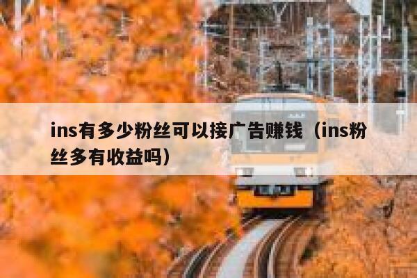 ins有多少粉丝可以接广告赚钱（ins粉丝多有收益吗） 第1张