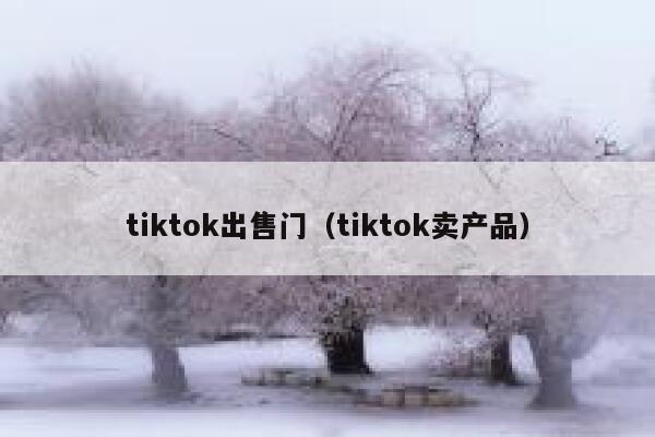tiktok出售门(tiktok卖产品) 第1张 tiktok出售门(tiktok卖产品) 第1张