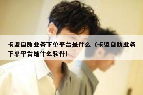 卡盟自助业务下单平台是什么（卡盟自助业务下单平台是什么软件） 第1张