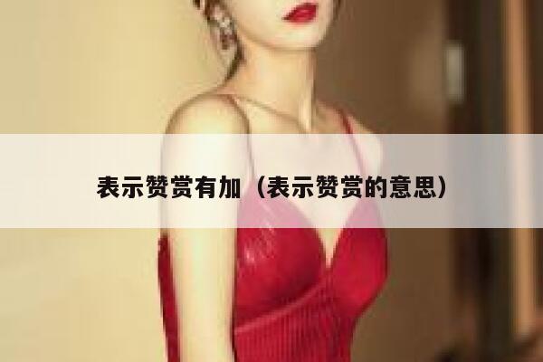 表示赞赏有加（表示赞赏的意思） 第1张