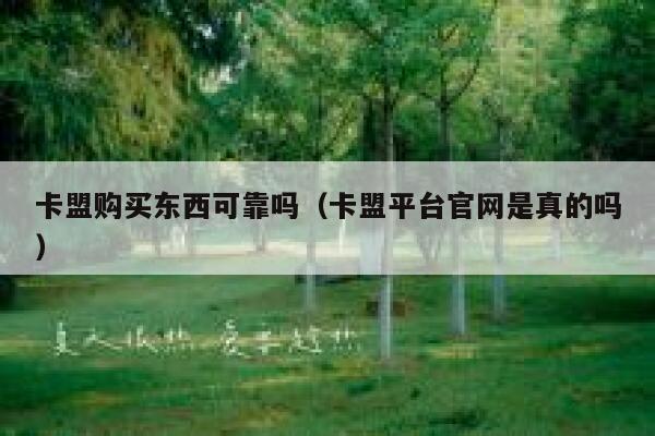 卡盟购买东西可靠吗（卡盟平台官网是真的吗） 第1张