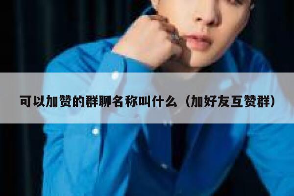 可以加赞的群聊名称叫什么（加好友互赞群） 第1张