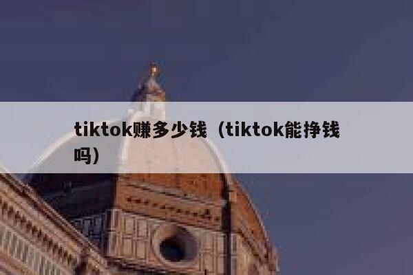 tiktok赚多少钱（tiktok能挣钱吗） 第1张